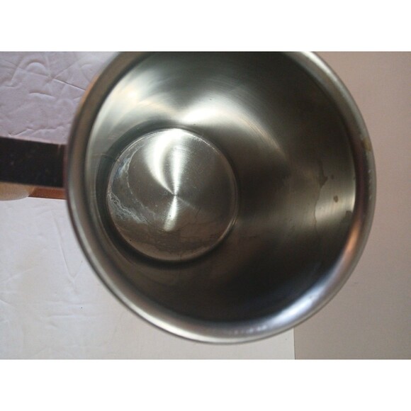 Vintage Mug-Hammered Copper- Wood Handle -5'inch-Stainless Steel Interior - Picture 8 of 16